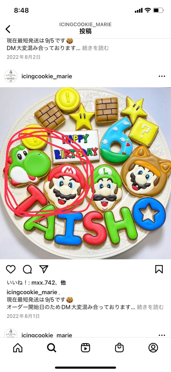 1/30 辻由賀様（２件有り）　マリオ