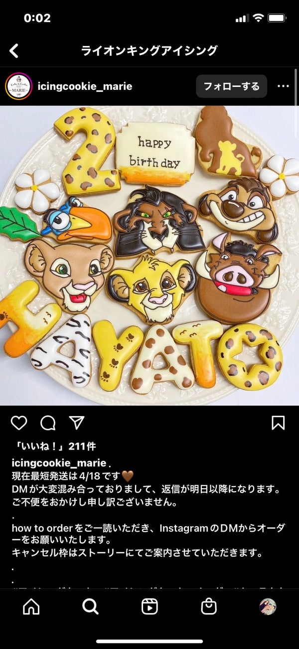 1/9 澤本真由香様　ライオンキング