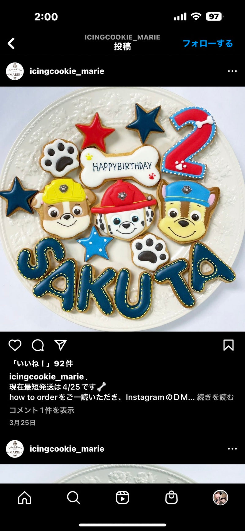 1/23 和田詩織様　パウパトロール